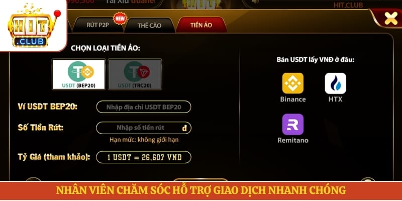 Nhân viên chăm sóc hỗ trợ giao dịch nhanh chóng