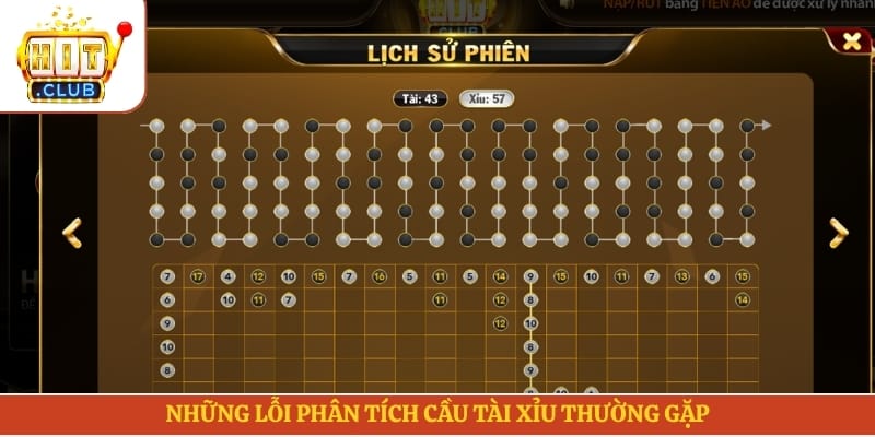 Những lỗi phân tích cầu tài xỉu thường gặp